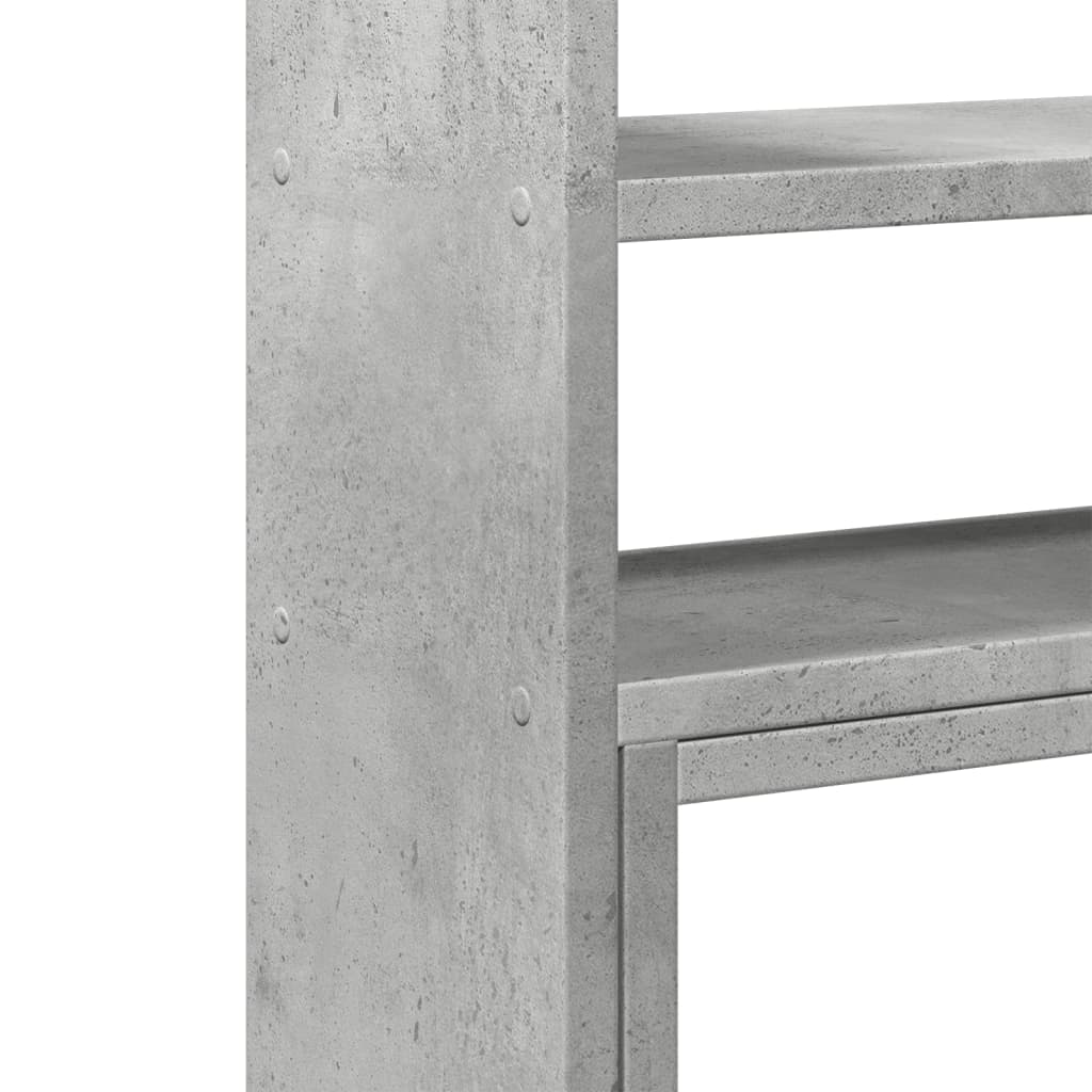 Organizador de escritorio ajustable gris hormigón 40x17x41 cm