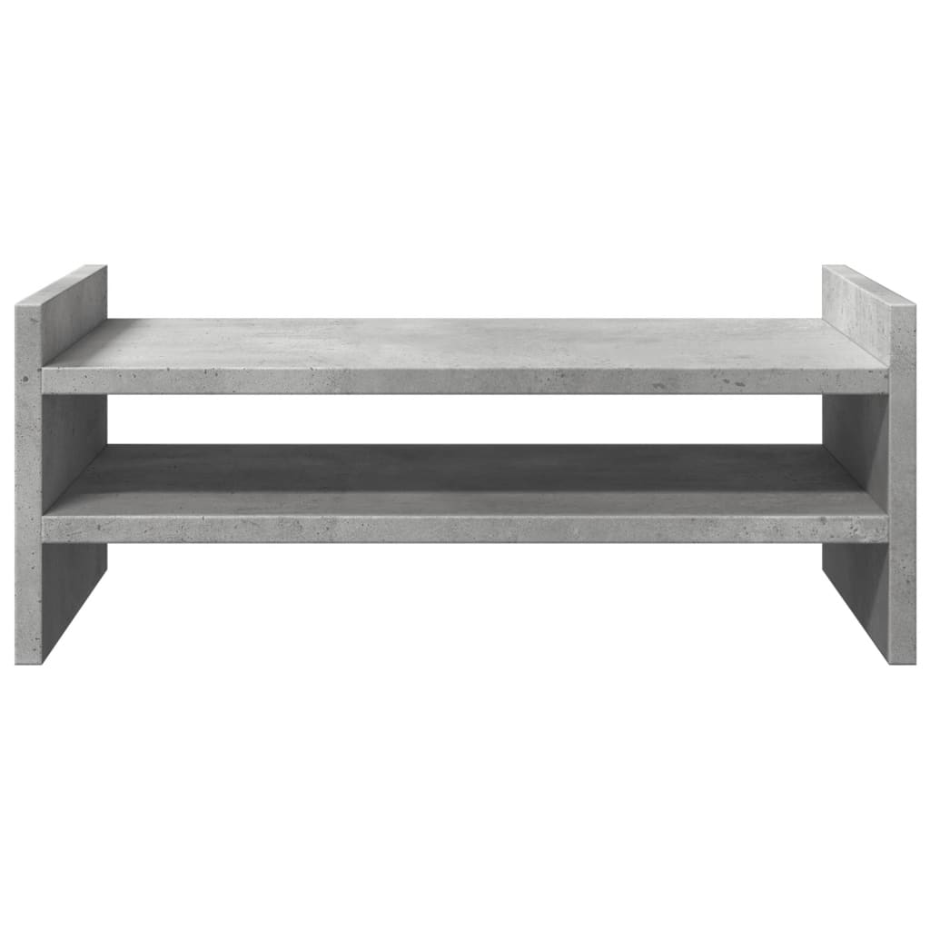 Soporte de pantalla madera ingeniería gris hormigón 50x27x20 cm