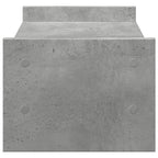 Soporte de pantalla madera ingeniería gris hormigón 50x27x20 cm