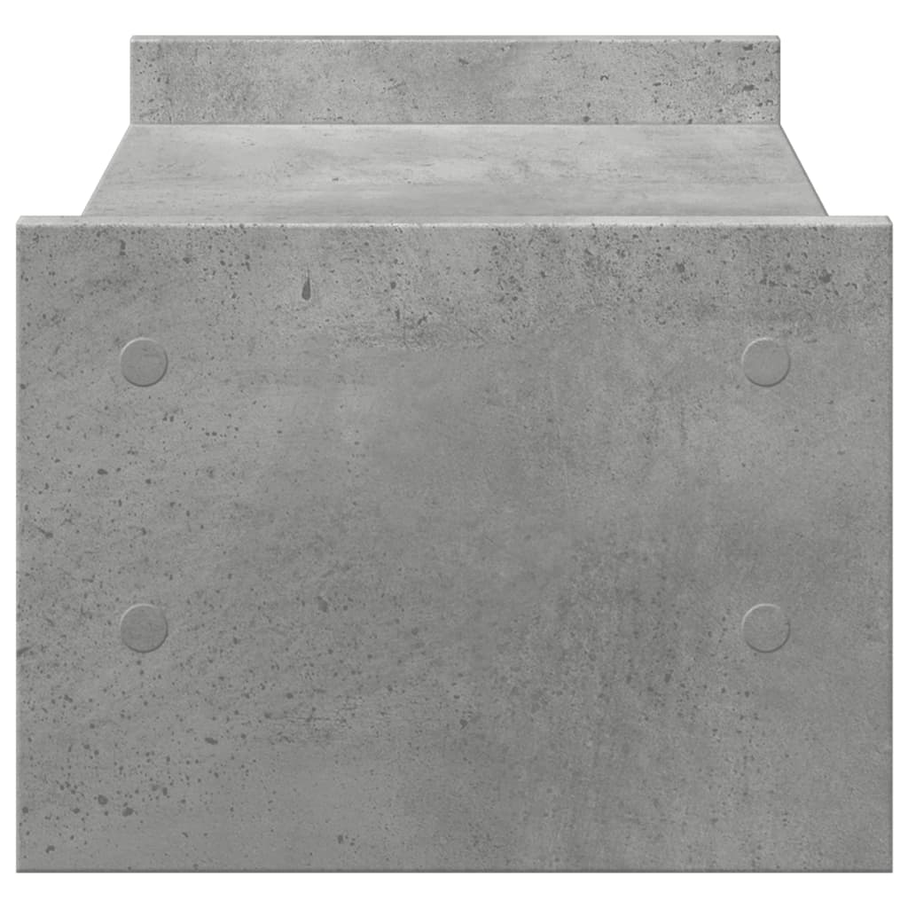 Soporte de pantalla madera ingeniería gris hormigón 50x27x20 cm