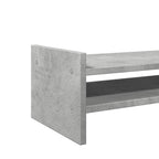 Soporte de pantalla madera ingeniería gris hormigón 50x27x20 cm