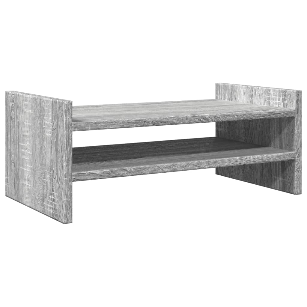 Soporte de pantalla madera ingeniería gris Sonoma 50x27x20 cm