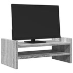 Soporte de pantalla madera ingeniería gris Sonoma 50x27x20 cm