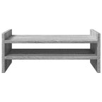 Soporte de pantalla madera ingeniería gris Sonoma 50x27x20 cm