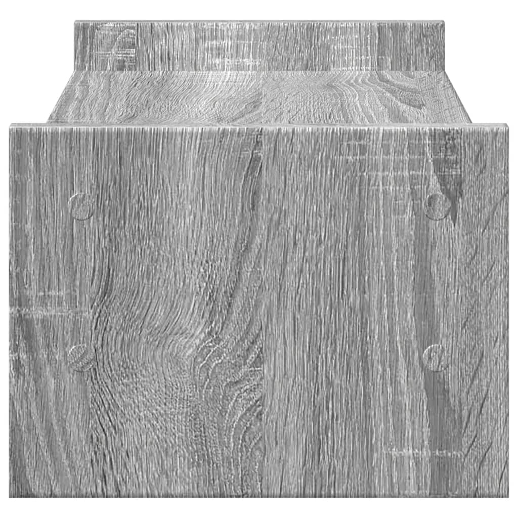 Soporte de pantalla madera ingeniería gris Sonoma 50x27x20 cm