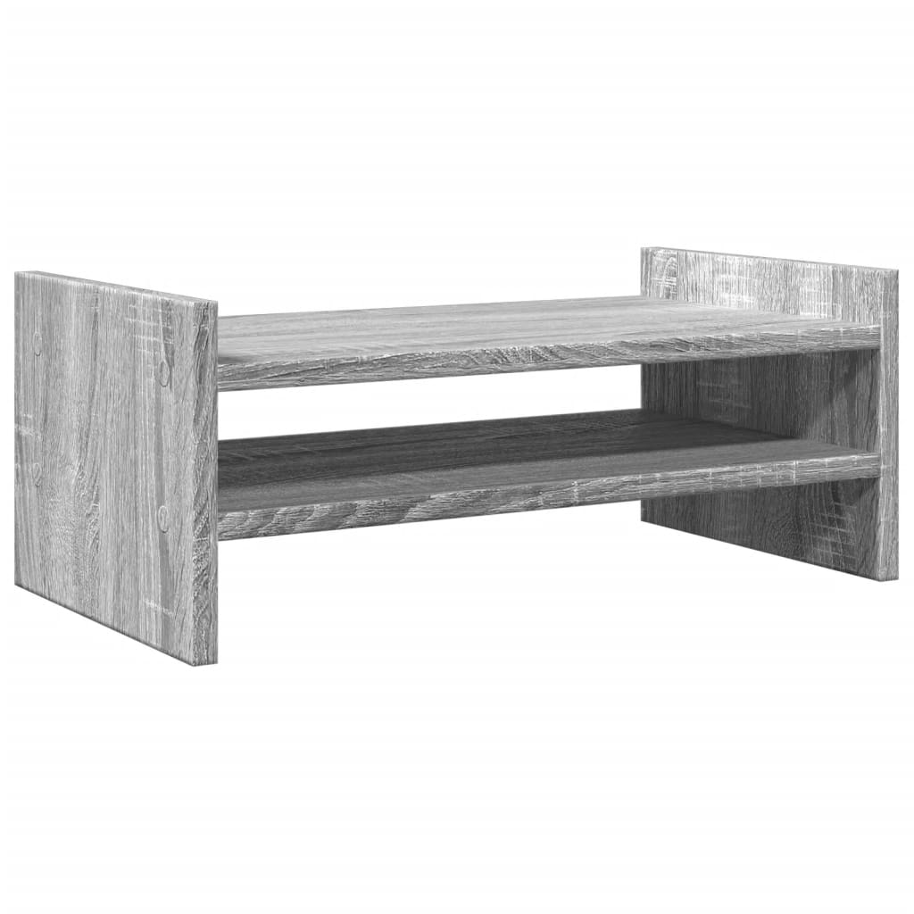 Soporte de pantalla madera ingeniería gris Sonoma 50x27x20 cm