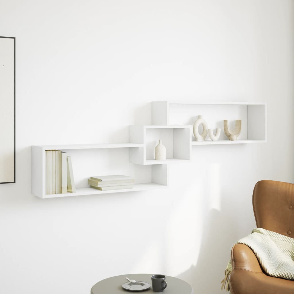 Armario de pared madera de ingeniería blanco 158x18x53 cm