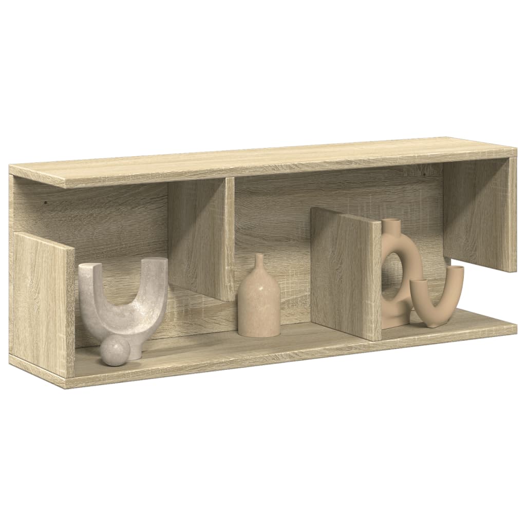 Wall cabinet engineered wood Sonoma oak 80x15x80 cm
