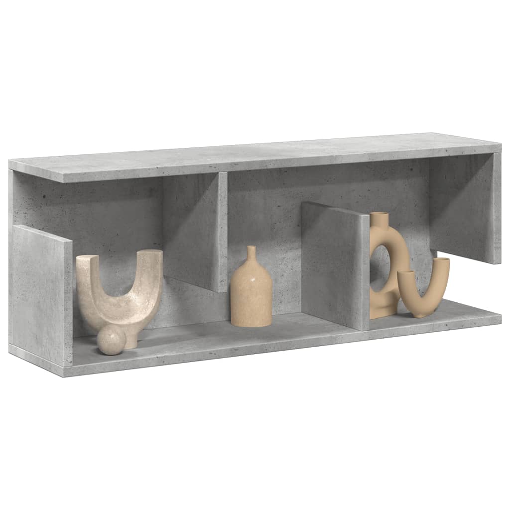 Wall cabinet concrete gray engineered wood 80x20x30 cm