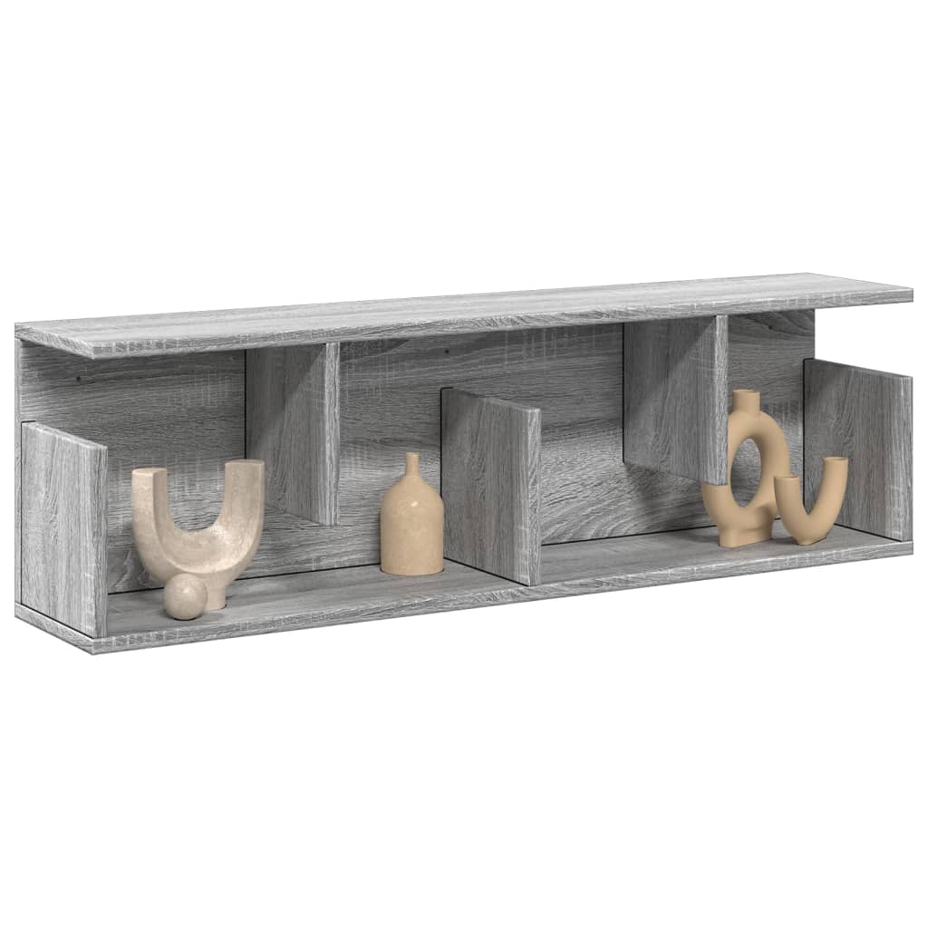 Armario de pared madera de ingeniería gris hormigón 80x20x30 cm
