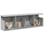 Armario de pared madera de ingeniería gris hormigón 80x20x30 cm