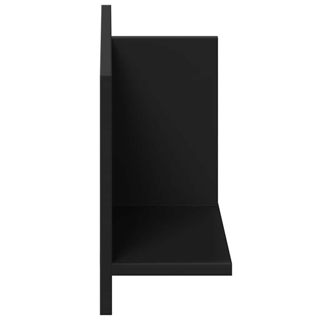 Armario de pared madera de ingeniería negro 70x16,5x30 cm