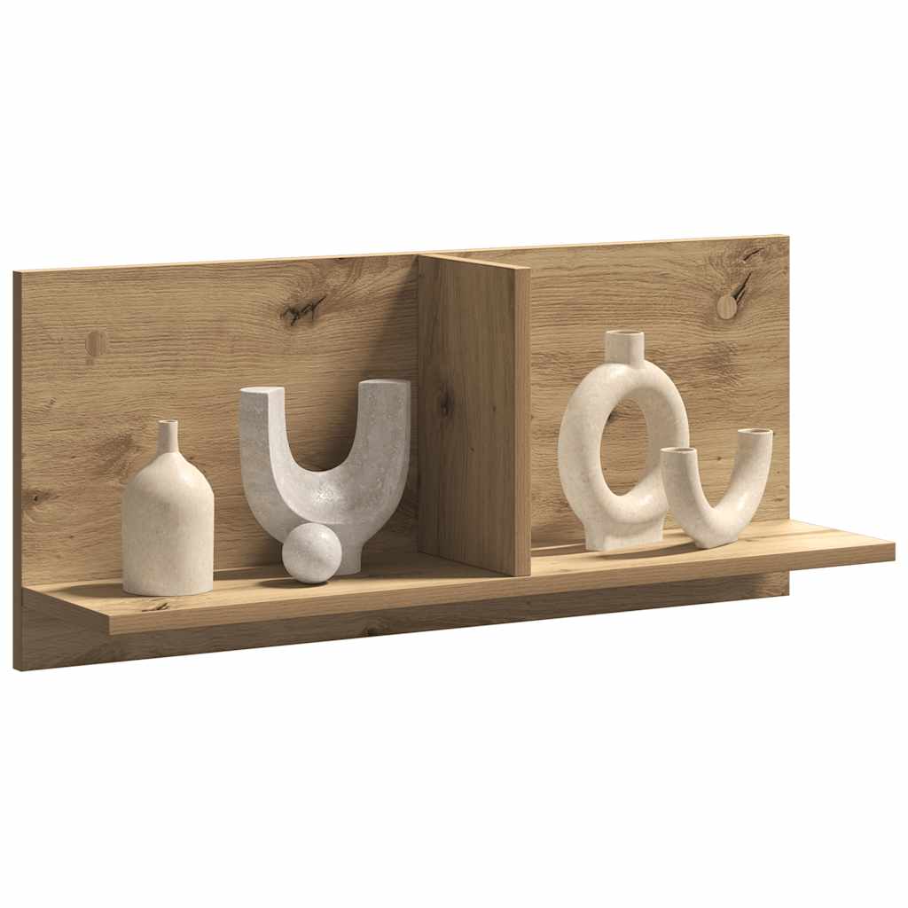 Armario pared madera ingeniería roble artesanal 70x16,5x30 cm