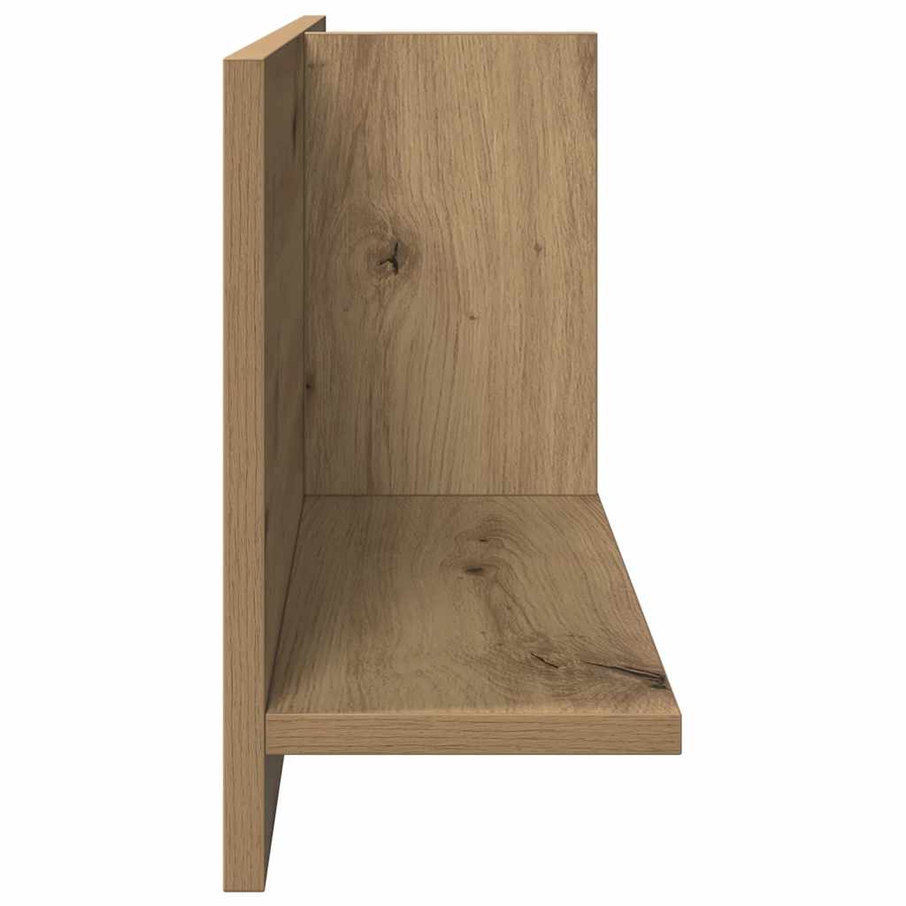 Armario pared madera ingeniería roble artesanal 70x16,5x30 cm