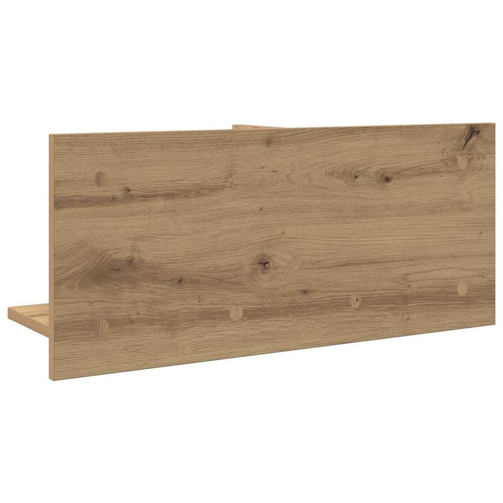 Armario pared madera ingeniería roble artesanal 70x16,5x30 cm