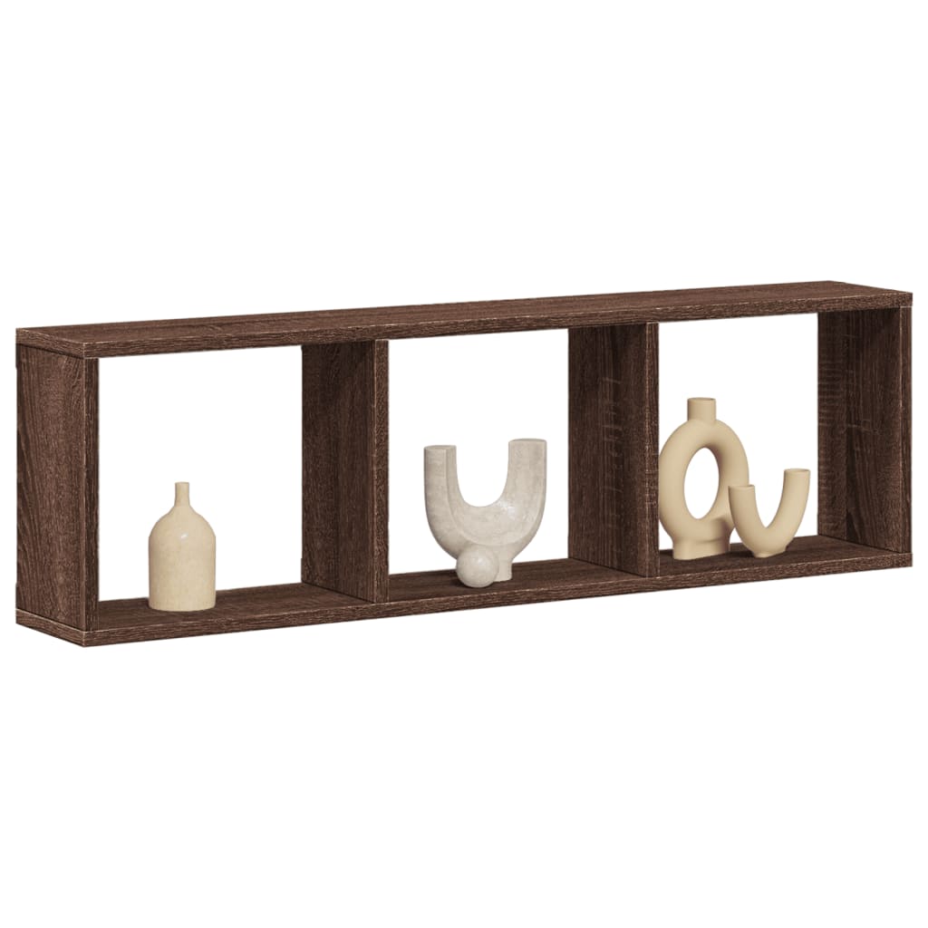 Engineered Wood Wall Cabinet Distressed Wood 80x15x80cm