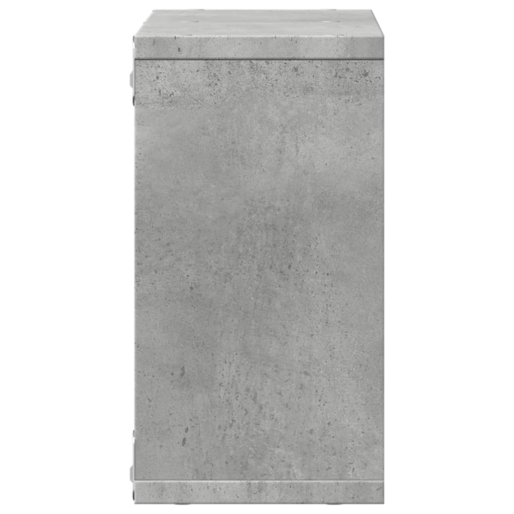 Armario de pared madera ingeniería gris hormigón 60x16x30 cm