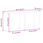 Armario de pared madera ingeniería gris hormigón 60x16x30 cm