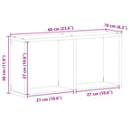 Armario de pared madera de ingeniería gris Sonoma 60x16x30 cm