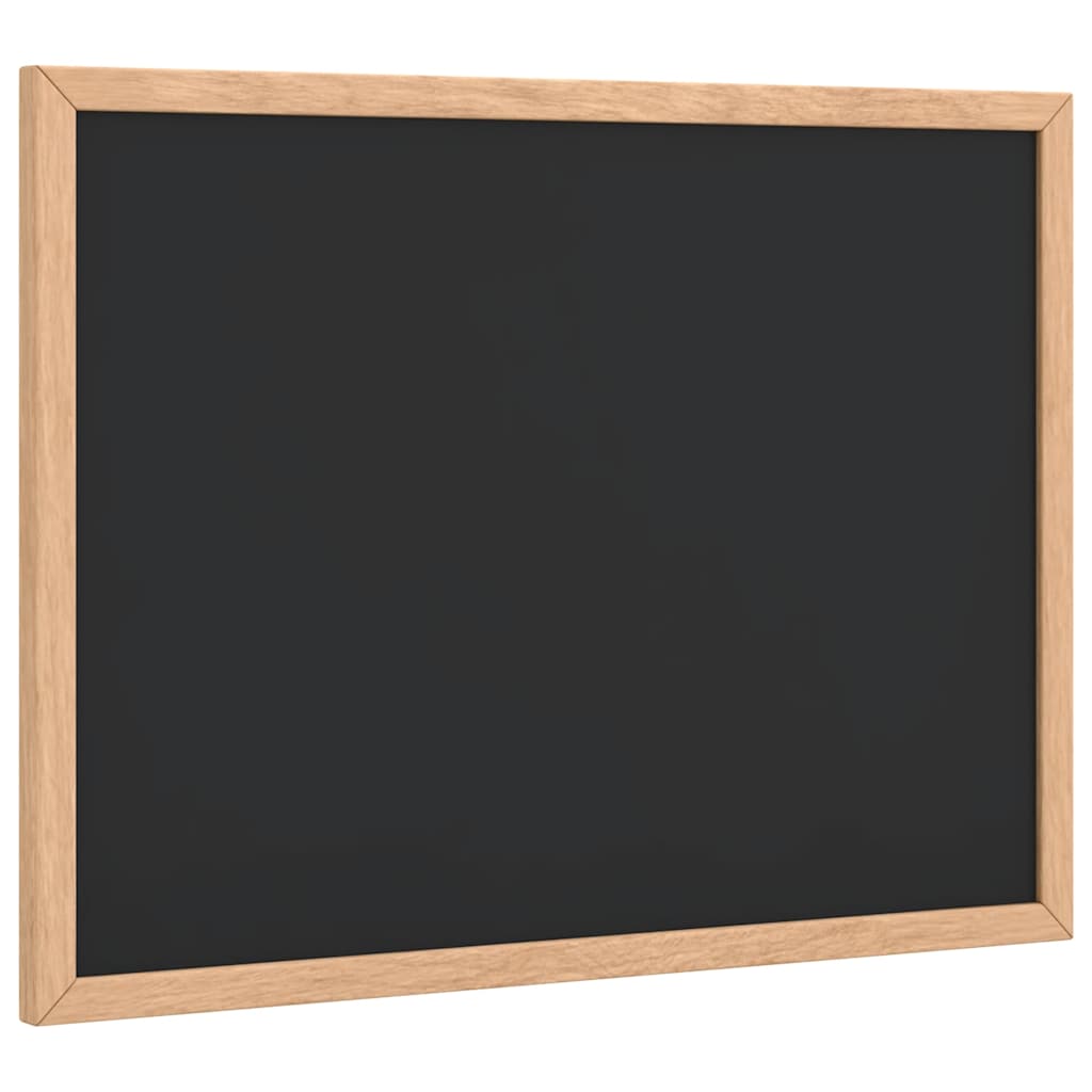 Pizarra con marco de madera maciza de pino negra 40x30 cm