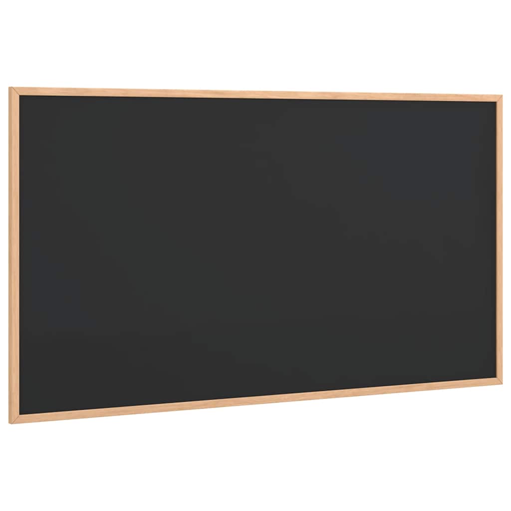 Pizarra con marco de madera maciza de pino negra 100x55 cm