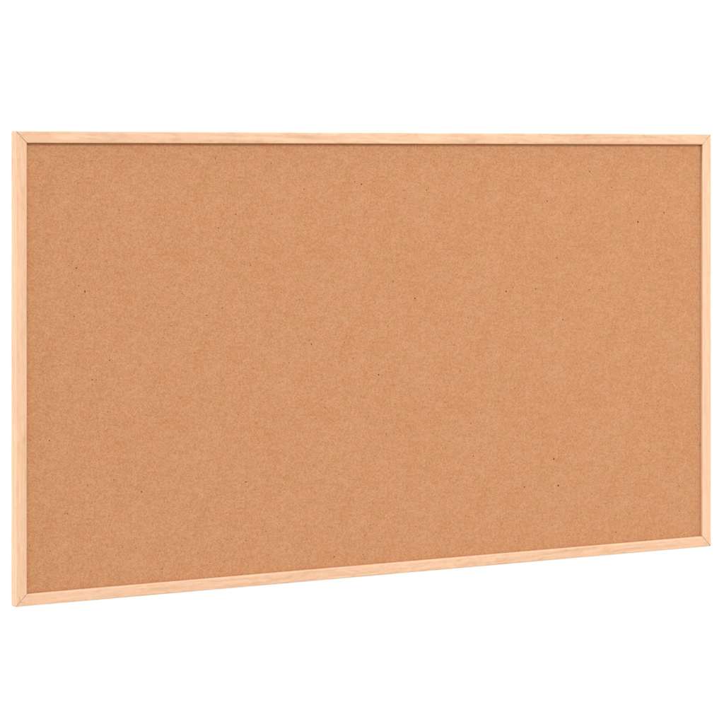 Tablero de corcho con marco de madera de pino macizo 100x55 cm