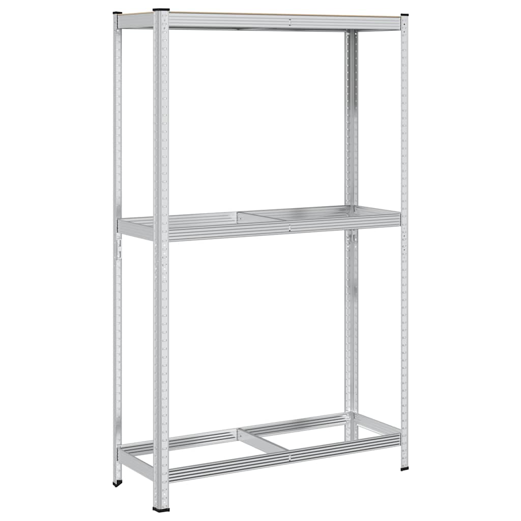 Estante para neumáticos 2 capas madera contrachapada plateado