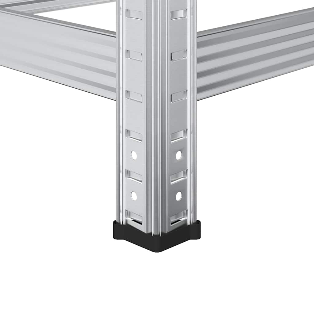 Estante para neumáticos 2 capas madera contrachapada plateado