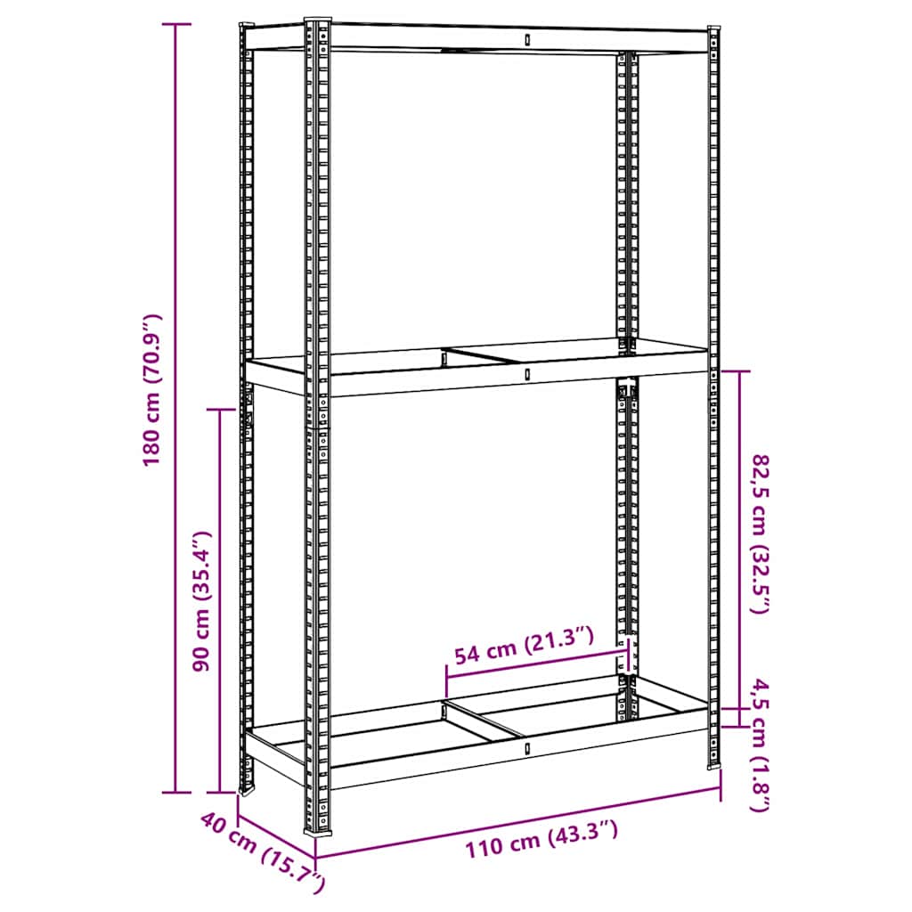 Estante para neumáticos 2 capas madera contrachapada plateado