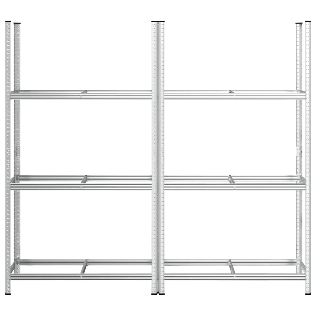 Estantería de 3 capas para neumáticos 2 uds plata 110x40x200 cm