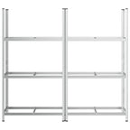 Estantería de 3 capas para neumáticos 2 uds plata 110x40x200 cm