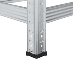 Estantería de 3 capas para neumáticos 2 uds plata 110x40x200 cm