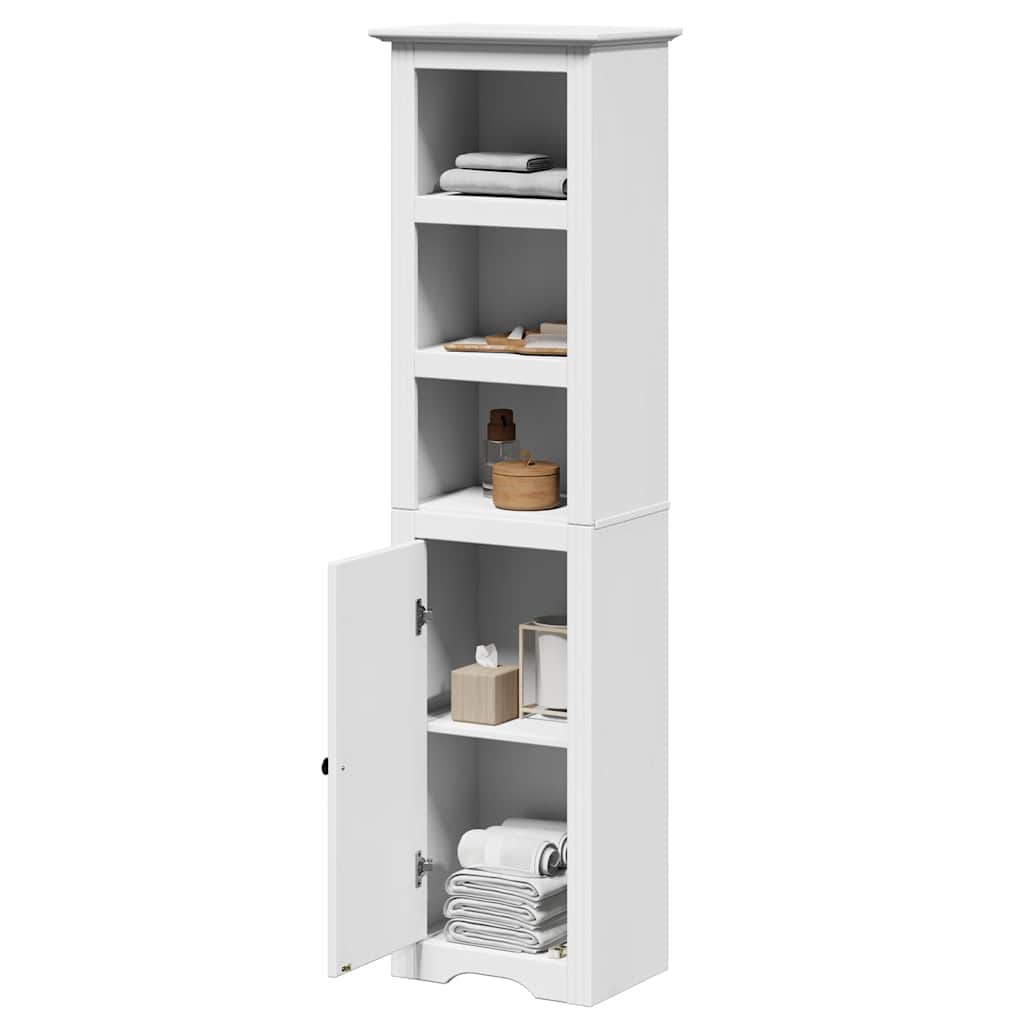 Armario de baño madera maciza de mango 40x30x90 cm