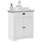 Solid mango wood bathroom vanity unit 62x33x58 cm
