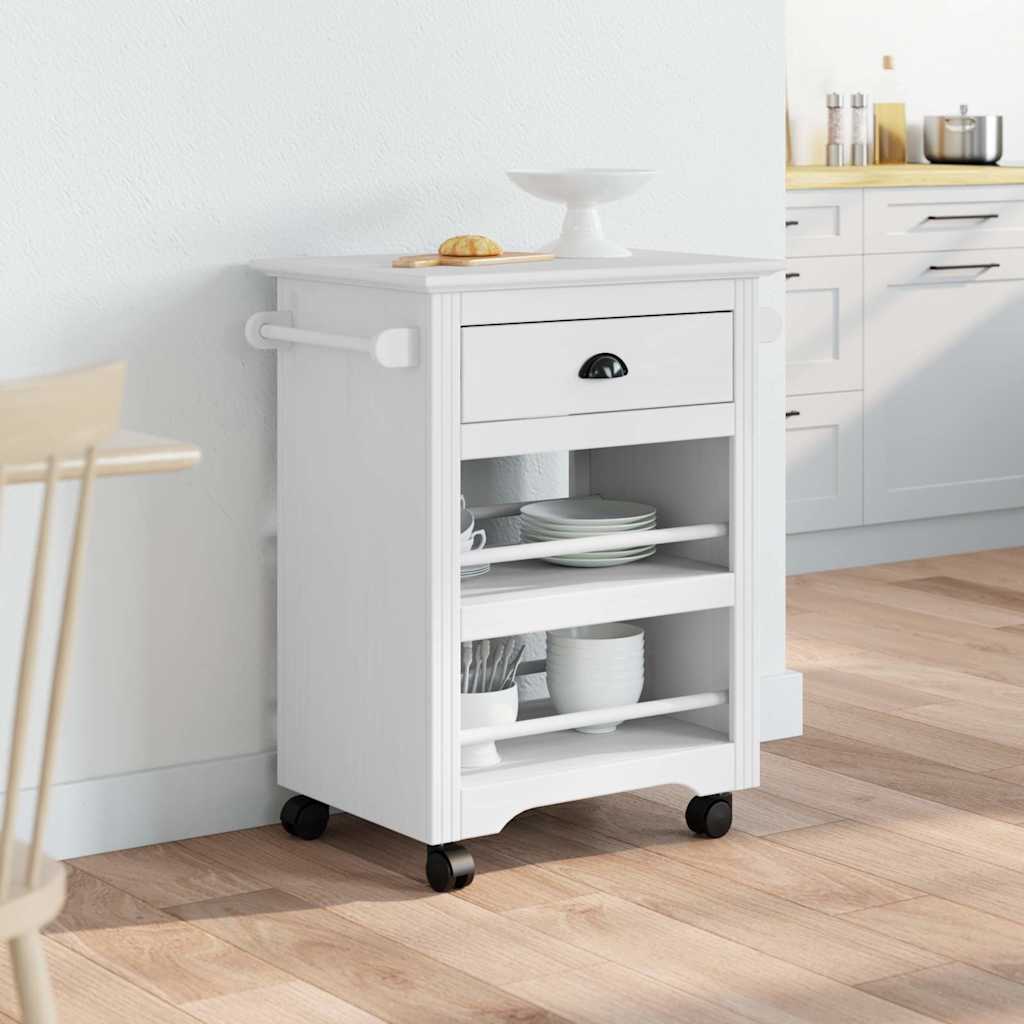 Carrito de cocina BODO blanco 67,5x45x80 cm