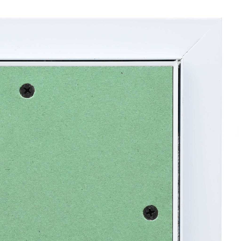 Panel de acceso Verde y Plata 20 x 20 cm Aluminio y Pladur