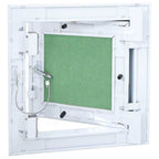 Panel de acceso Verde y Plata 20 x 20 cm Aluminio y Pladur