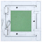 Panel de acceso Verde y Plata 20 x 20 cm Aluminio y Pladur