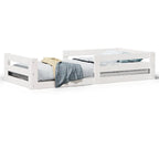 Estructura de cama sin colchón madera de pino blanca 90x200 cm