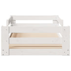 Estructura de cama sin colchón madera de pino blanca 90x200 cm