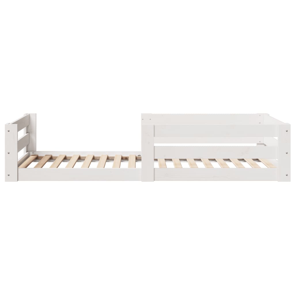 Estructura de cama sin colchón madera de pino blanca 90x200 cm