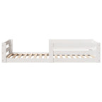 Estructura de cama sin colchón madera de pino blanca 90x200 cm