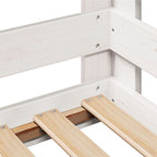 Estructura de cama sin colchón madera de pino blanca 90x200 cm
