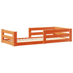 Estructura de cama sin colchón madera maciza marrón 80x160 cm