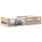 Estructura de cama sin colchón madera maciza pino 75x190 cm