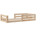 Estructura de cama sin colchón madera maciza pino 75x190 cm