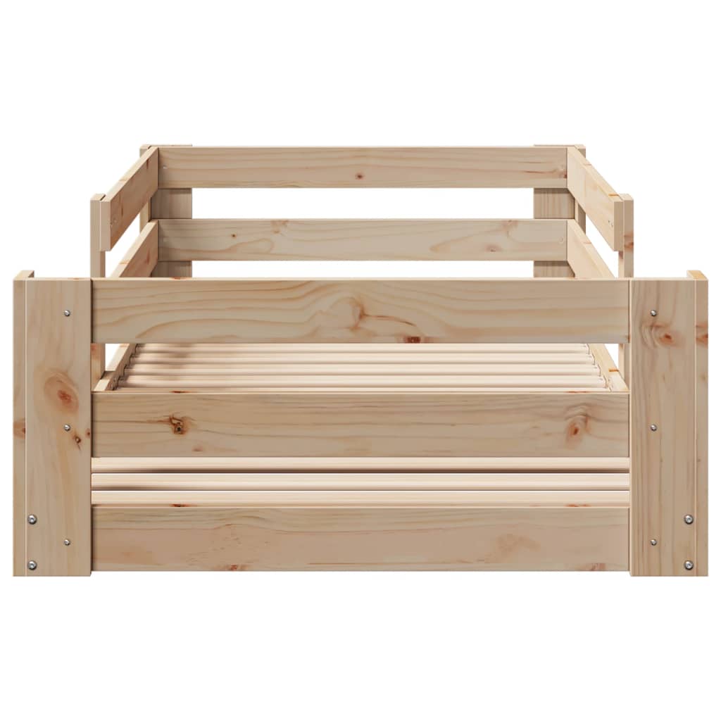 Estructura de cama sin colchón madera maciza pino 75x190 cm