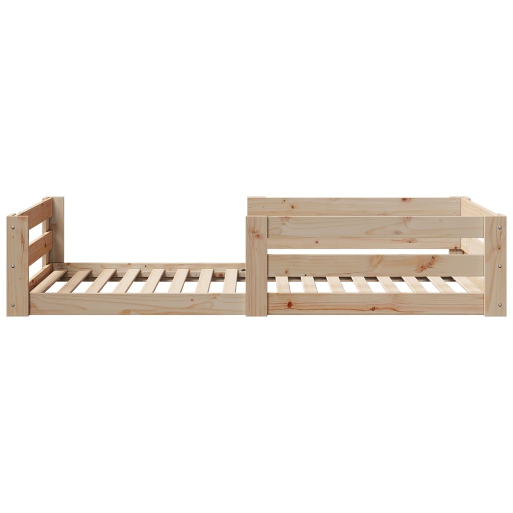 Estructura de cama sin colchón madera maciza pino 75x190 cm