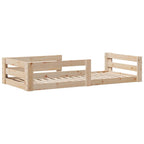 Estructura de cama sin colchón madera maciza pino 75x190 cm