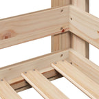 Estructura de cama sin colchón madera maciza pino 75x190 cm
